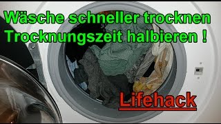 Wäsche schneller im Trockner trocknen  Trocknungszeit halbieren  Lifehack  Haushaltstipps [upl. by Thevenot]