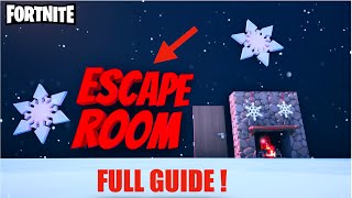 HOW TO COMPLETE CHRISTMAS ESCAPE ROOM FORTNITE  CHRISTMAS ESCAPE ROOM MAP GUIDE [upl. by Ahseirej]