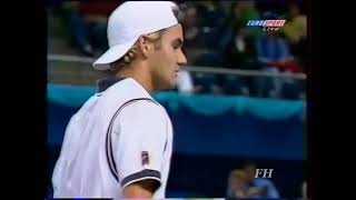 Clement v Federer  Marseille 1999 QF Highlights [upl. by Ahtan]