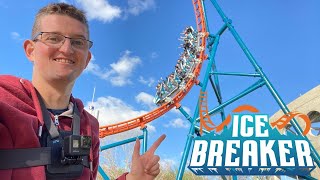 Ice Breaker FIRST RIDE amp Review  Sea World Orlando [upl. by Nhguavaj745]