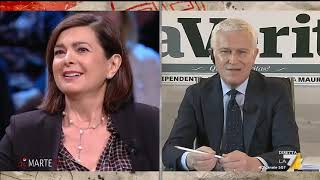 Boldrini vs Belpietro Occupiamoci degli italiani Limmigrazione è un problema professoressa [upl. by Anauqed]