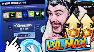 JACHETE LES 100 PALLIERS DU PASS DE COMBAT FORTNITE BATTLE ROYALE [upl. by Read134]