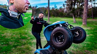 Riding Quad With Shock Collar On   Braap Vlogs [upl. by Eiuqnom]