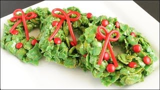 Christmas Cornflake Wreath Treats [upl. by Nekcerb]