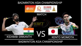 KIDAMBI SRIKANTH Ind VS KENTO MOMOTA Jpn  Badminton Asia Team Championships 2024 [upl. by Tsew434]