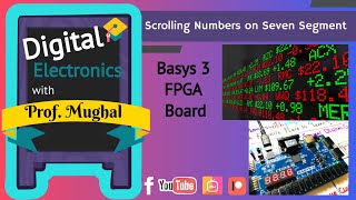 29 How to scroll numbers on seven segment ➠ Basys 3 FPGA Board  Verilog HDL [upl. by Talanian]