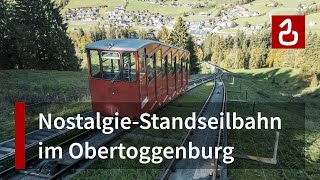 Standseilbahn Unterwasser  Iltios  Geschichtsträchtige Seilbahn im Obertoggenburg  Von Roll 1934 [upl. by Aiceila]