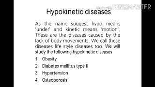 Hypokinetic diseases [upl. by Velick]