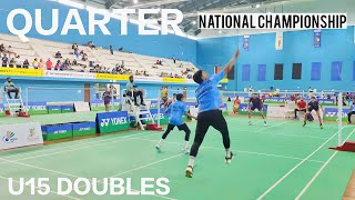 SUB JUNIOR NATIONAL CHAMPIONSHIP TN  U15 DOUBLES QUARTER AARUSHSHAURYA VS SHAHIDADHAV [upl. by Tova]