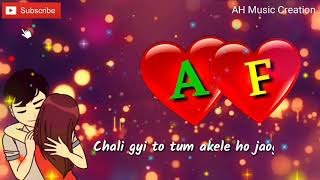 A amp F Letter Whatsapp status video  New Whatsapp status video [upl. by Gibbs]