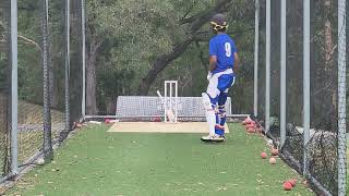 Jeremy Pais side arm cricket batting net session 10 09 2024 [upl. by Paynter357]