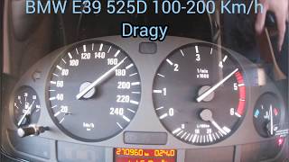 Bmw E39 525D Tuned Acceleration 100200 Kmh using Dragy [upl. by Odlopoel]