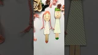 Wooden spoon fork easy craft idea for kids artandcraft ideas youtubeshorts craftchutney2 [upl. by Alakcim]