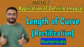 Application of Definite Integrals  Problems  Length of Curve  in हिन्दी [upl. by Parthenia]