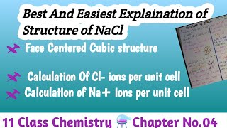 Structure of NaCl part b Noof Na And Clper unit cell of NaCl chemchemistry1122 [upl. by Remy]