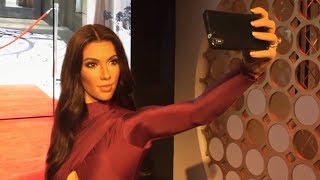 Kim Kardashian Waxwork Model Madame Tussauds London Christmas 2017 [upl. by Spearman]