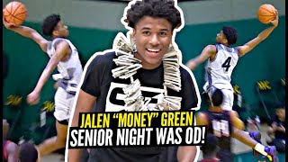 JALEN GREEN Was OD on Senior NIGHT Got a New Nickname Jalen quotMONEYquot Green Prolific v BC Christian [upl. by Lyram]