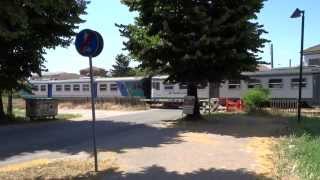 ALn 668 railcar traffic in Mede [upl. by Bucella]