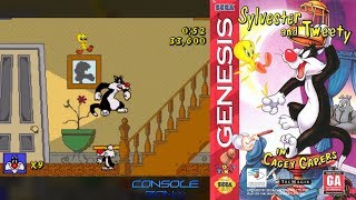 Sylvester amp Tweety in Cagey Capers Сильвестр и Твити  прохождение игры Sega MD 16bit [upl. by Neirbo]