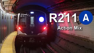 NYC MTA Subway R211A Train Action Mix Trainman6000 [upl. by Ahsinrats]