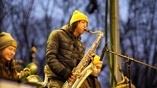 quotRockin Around the Christmas Treequot  Beantown Swing at Concord Tree Lighting 2022 [upl. by Kristianson]