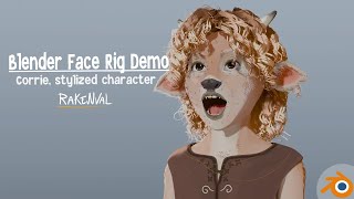 Blender Face Rig Demo  Corrie stylized character [upl. by Tnomad]