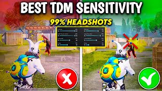 Best TDM HEADSHOT SENSITIVITY Settings BgmiPubg Mobile Headshot Tips And Tricks  KO EXOTIC GAMING [upl. by Froemming]