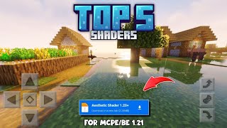 Top 5 Best Ultra Realistic Shaders For Minecraft PE 121  No Lag Android iOS Win 10 [upl. by Pelligrini935]