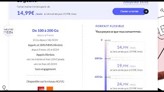 Lopérateur virtuel prixtel met ses forfaits à jours avec notamment de la 5G [upl. by Zipnick]