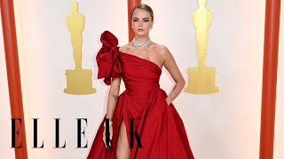 Cara Delevingnes Best Red Carpet Moments  ELLE UK [upl. by Leisam]