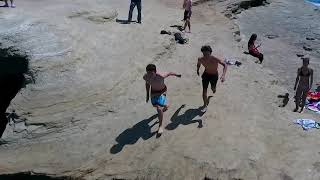 Jumping off the Sunset Cliffs  San Diego California [upl. by Joappa]