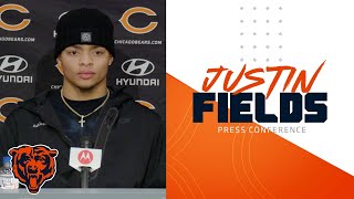 Justin Fields on Ryan Poles and Matt Eberflus Im excited  Chicago Bears [upl. by Neicul242]