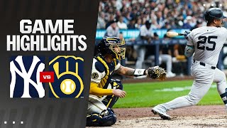 Yankees vs Brewers Game Highlights 42724  MLB Highlights [upl. by Bezanson]