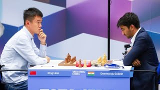 Dommaraju Gukesh vs Ding Liren  Tata Steel Chess 2024 [upl. by Rhyner]