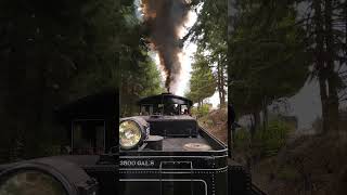 Steam locomotive working hard pulling a grade train steamlocomotive railroad railfans [upl. by Ecinerev]