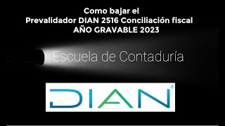 Prevalidador DIAN Formato 2516 Año 2023 Conciliacion fiscal [upl. by Netsrik]