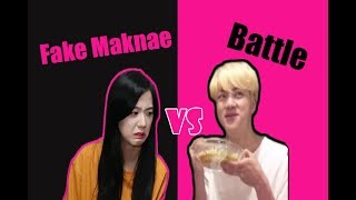 Fake Maknae Battle Jinsoo  BlackBangtan Battle Part 3 Ships Edition [upl. by Orwin]