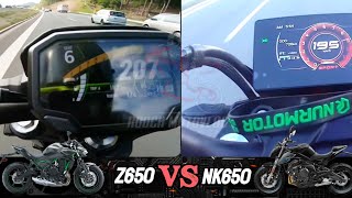 2023 Kawasaki Z650 🆚️ CFMOTO NK650  Top Speed Attempt  Pros amp Cons 🔥🔥 [upl. by Pearman]