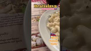 🇸🇰 Bryndzové Halušky amp Kofola  Best Traditional Dish Bratislava Slovakia [upl. by Philbin]