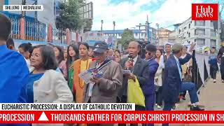 Catholic faithful unite in Shillong for Sacred Eucharistic Procession [upl. by Wyndham]