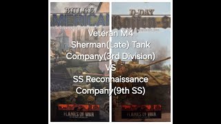 Flames of War Battle Report Veteran M4 ShermanLate Company3rd Div VS SS Recce Company9th SS [upl. by Egan515]