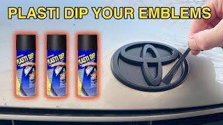 How to Plasti Dip Car EmblemsBadges  Easy DIY Guide [upl. by Ahsekam]