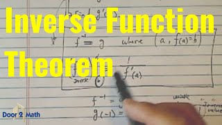 Inverse Function Theorem  if g is inverse of f g1  5 and f 5  12 then g1 [upl. by Arutnev]