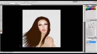 How to draw Hair Photoshop Part 1 [upl. by Enihpets]