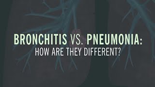 Bronchitis vs Pneumonia How are they Different [upl. by Windham959]