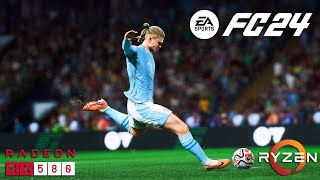 EA Sports FC 24  RX 580  All Settings Tested  PCGamePass [upl. by Anuahsal932]