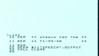 TI994A Speech [upl. by Odie331]