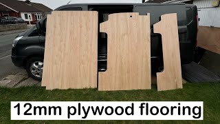 Motorcycle camper van conversion Fitting 12mm plywood flooring Part 9 [upl. by Eiltan]