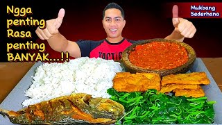 MUKBANG NASI IKAN GORENGSAYUR BENING TEMPE GORENG amp SAMBAL TERASI [upl. by Valerie]