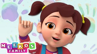 One Little Finger Song 😻☝️  Fun Kids Songs  Meekos Family Official [upl. by Shepard]